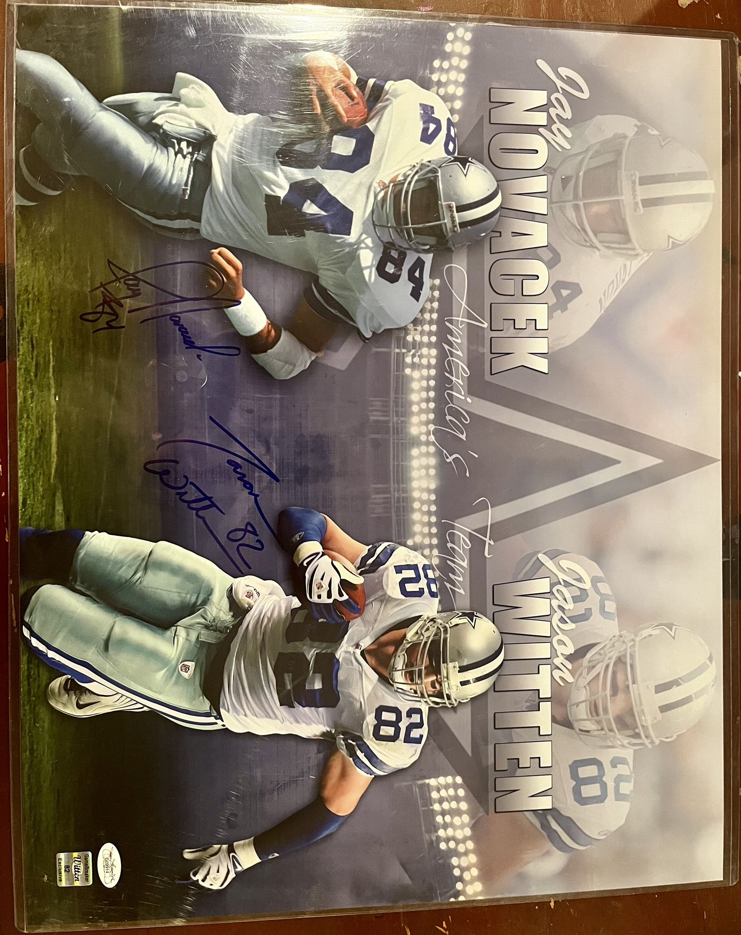 Witten/Novacek Autograph Photo