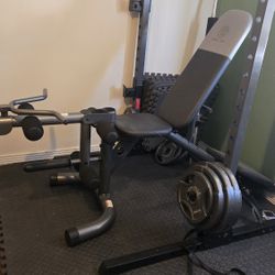 Full Set Gym Weights With Bench