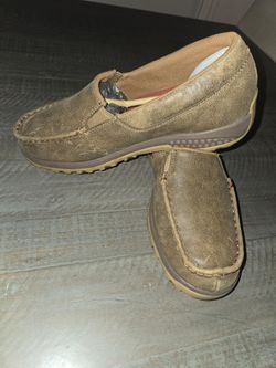 Twisted X - (Slip On Driving Moc) Size 9.5 Color (Bomber Brown).    (OBO)