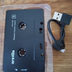 ARSBITA CAR AUDIO BLUETOOTH WIRELESS CASSETTE RECEIVER TAPE PLAYER BLUETOOTH 5.0 CASSETTE AUX ADAPTER RECHARGEABLE HI-FI NOISE SOUND