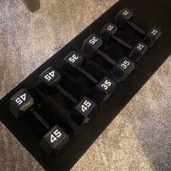 45,35,25 Lb Dumbbell Sets $ 210