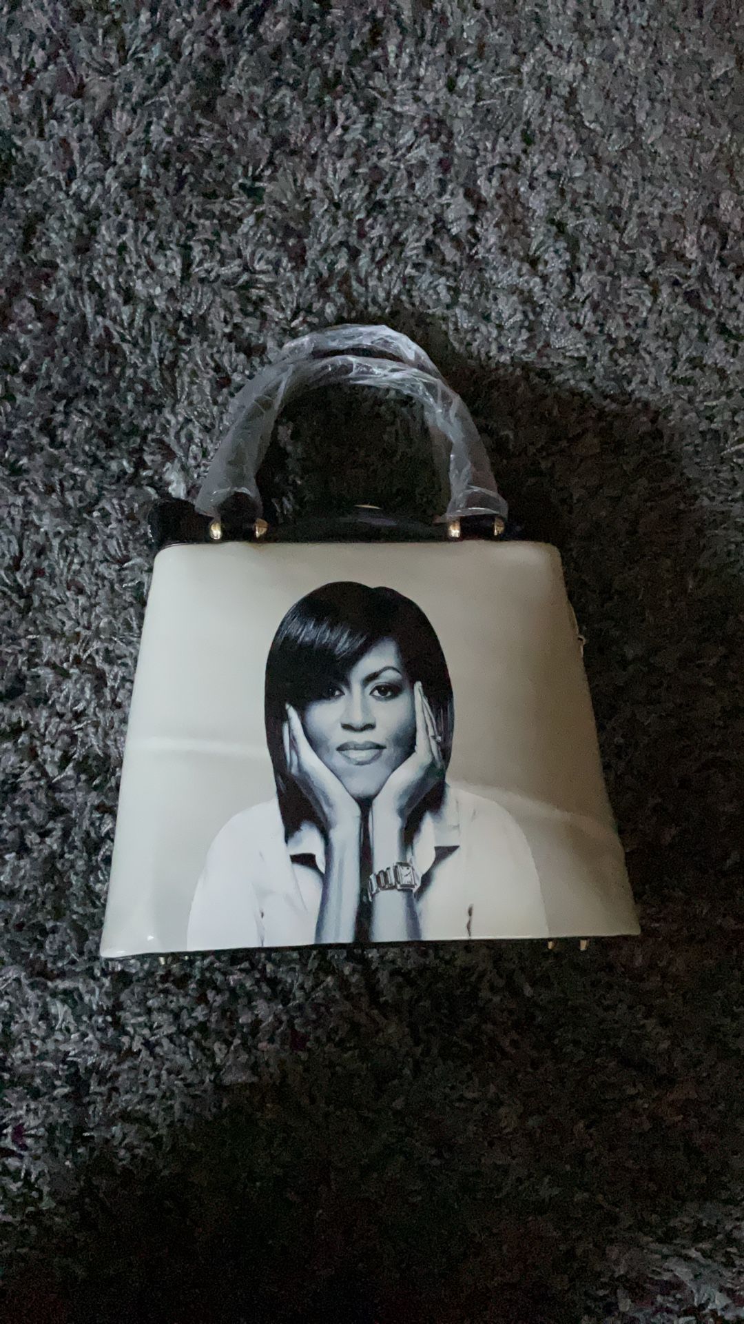 Michelle Obama Patten Leather Purse