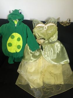 Children's Princess Tiana and Frog costume