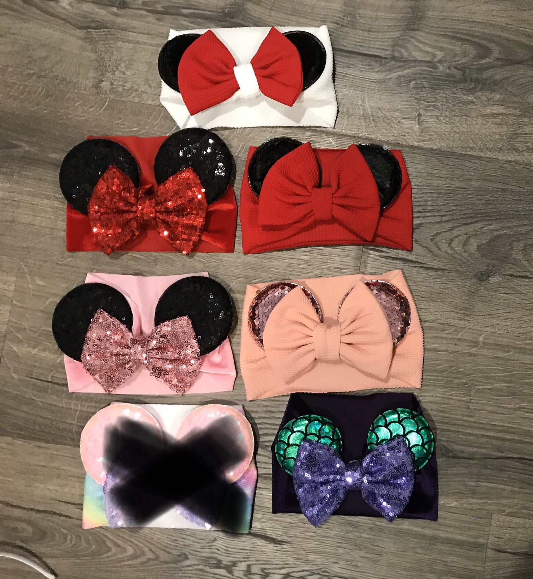 Minnie Mouse ear turbans $10