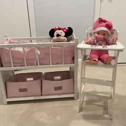 Doll Crib and High Chair