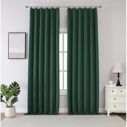 Green Pinch Pleated Curtains 42”w -96”L (2panels)