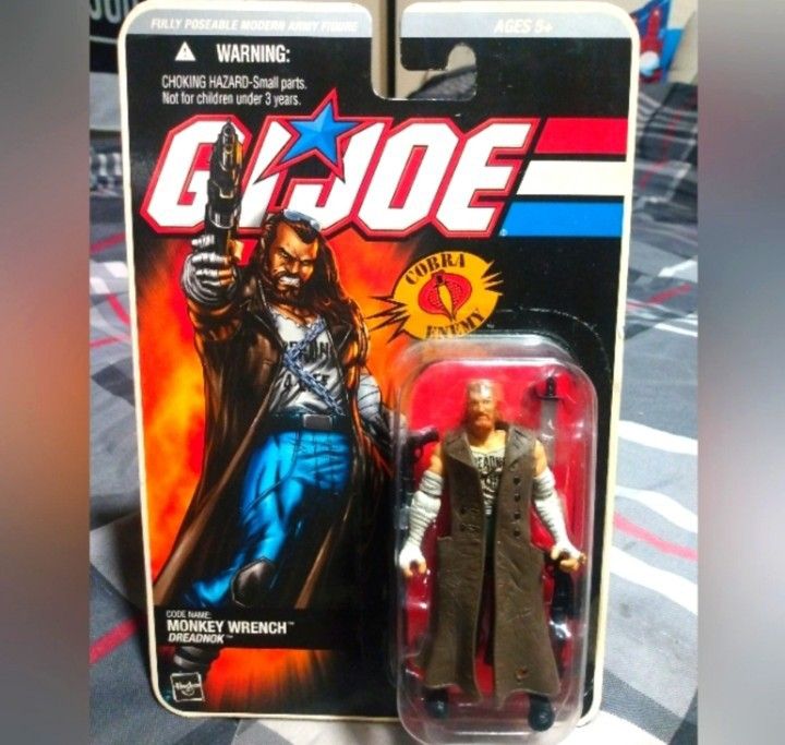 GI Joe Cobra Enemy Monkey Wrench Dreadnok Hasbro 3.75