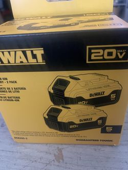 Dewalt 20v 5.0ah 2 pack batteries