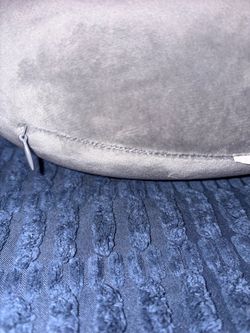 In great condition Gray Velvet Throw Pillow Cover with Zipper