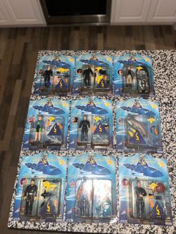 SeaQuest Set of 9 Action Figures by Playmates Toys Lot 1993 Crocker, Full Set