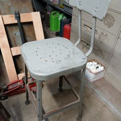 Vintage Lyon Shop STOOL USA Made + Wooden Stool Chair