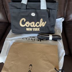 Coach Denim Cargo Tote