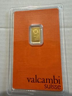 Valcambi Suisse 0.5g Fine Gold Bar 999.9