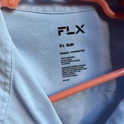 Flx Men Dress Shirt Long Sleeve XL