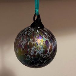 Carnival Glass Ornament With Volcanic Ash