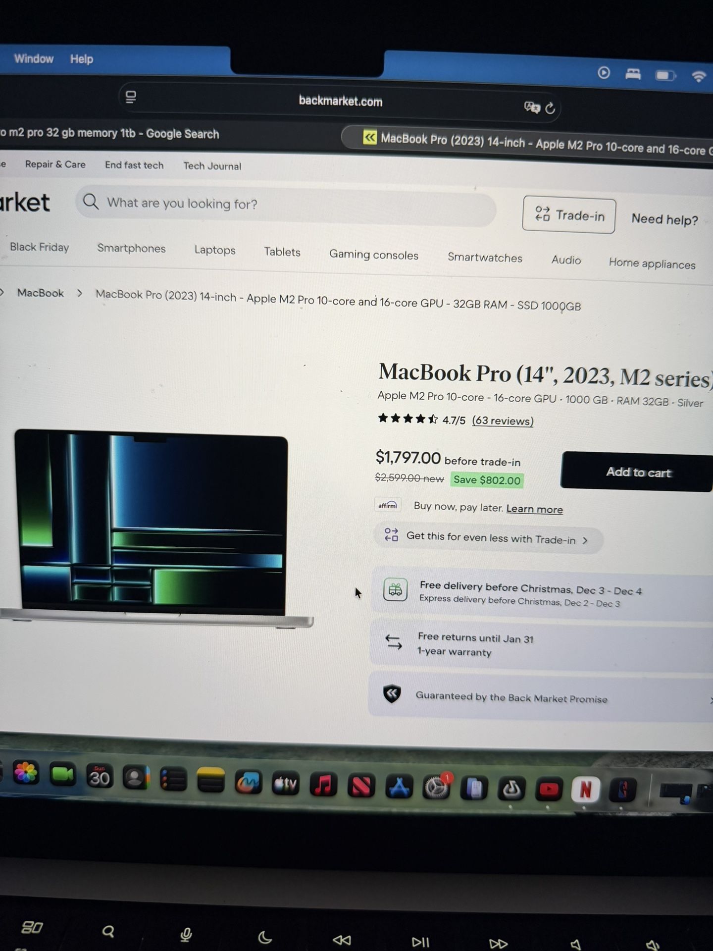 MacBook Pro 2023 M2 Pro 32gb Ram 1tb 