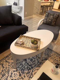 White Coffee Table - Solid Wood 