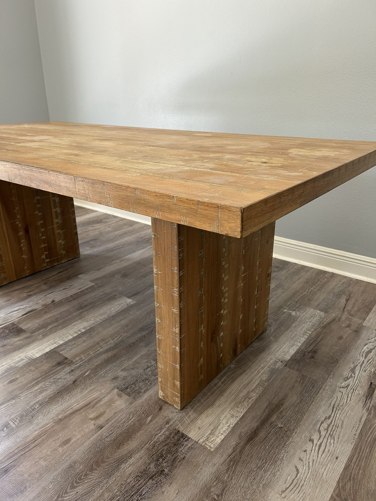 Heavy Solid Wood Dining Table - Extra Large Statement Piece - Oversized & Sturdy