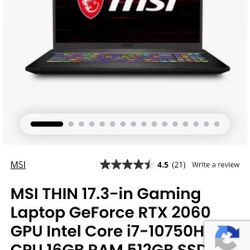17inch MSI gaming Laptop