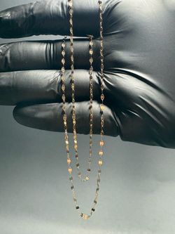 22” 10kt MIRROR LINK NECKLACE