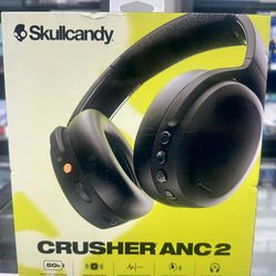 New Skullcandy Crusher 2 Active Noise Canceling Bluetooth Wireless Headphones - Black