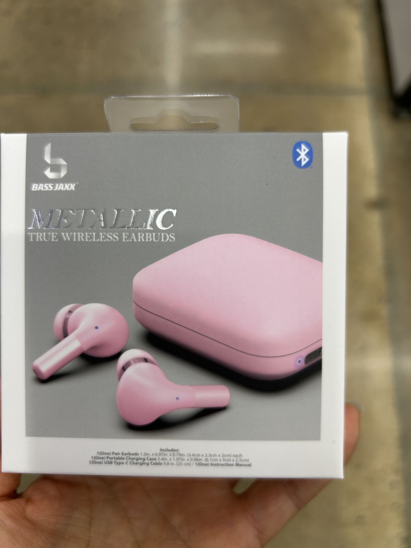 NWT Bass Jaxx Metallic True Wireless Earbuds