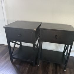 Black Bed Side Nightstands