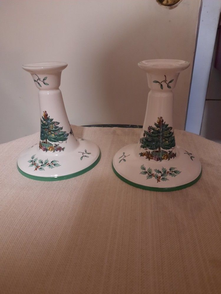 Spode Christmas Candlestick