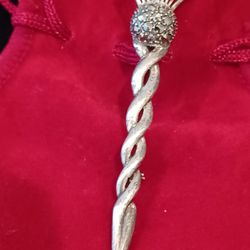 RARE STERLING SILVER "ACI" ART DECO PIN