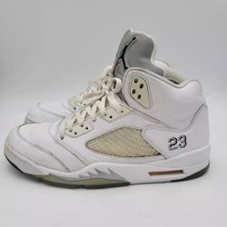 Jordan 5 White Metallic Size 10.5