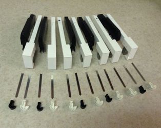 Complete octave key sets for Korg T1 keyboard ( hammer weighted keys )