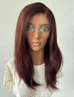 Dark Burgundy Lace Front Wig