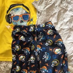 8-10 boys pajamas short sleeve and shorts H&M undershirt