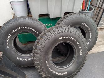 BF Goodrich M/T  35x12.5x15  80% Tread  (3)