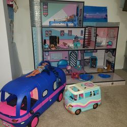 LOL OMG Doll House, Camper, Dolls, And Accessories 