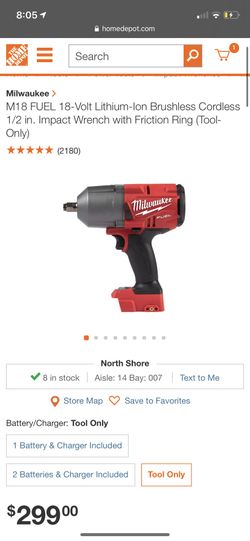 M18 FUEL 18-Volt Lithium-Ion Brushless Cordless 1/2 in. Impact Wrench with Friction Ring (Tool-Only)