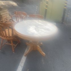 Free wood kitchen table and chairs 