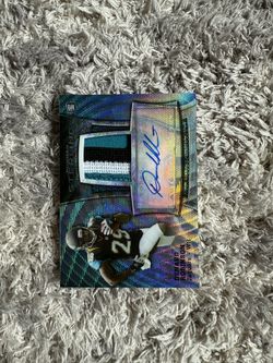 Denard Robinson Signed Card With Jersey Patch