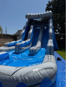 Dual Lane 18 ft Water Slides