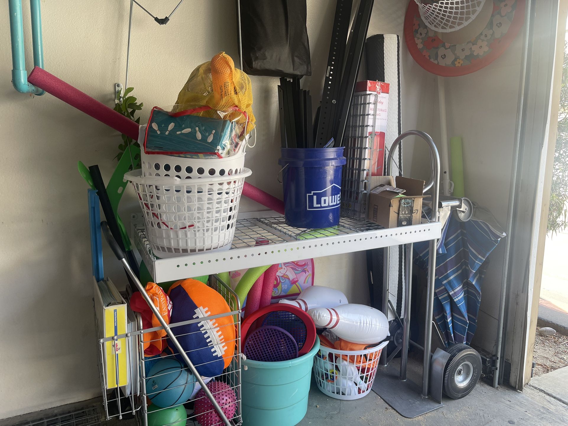 Two White Wall Storage Shelves