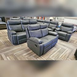 3PC Power recliner sofa set Breathing leather