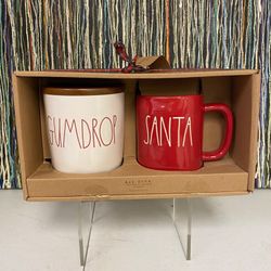 Rae Dunn- GUMDROP Canister with SANTA Mug