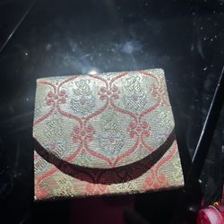 Antique Powder Compact Lipstick And Mirror 