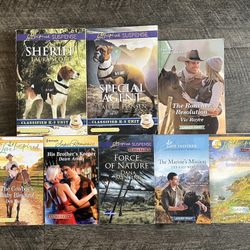 Large Print, LOVE INSPIRED Suspense+Romance Books (Lot of 8)