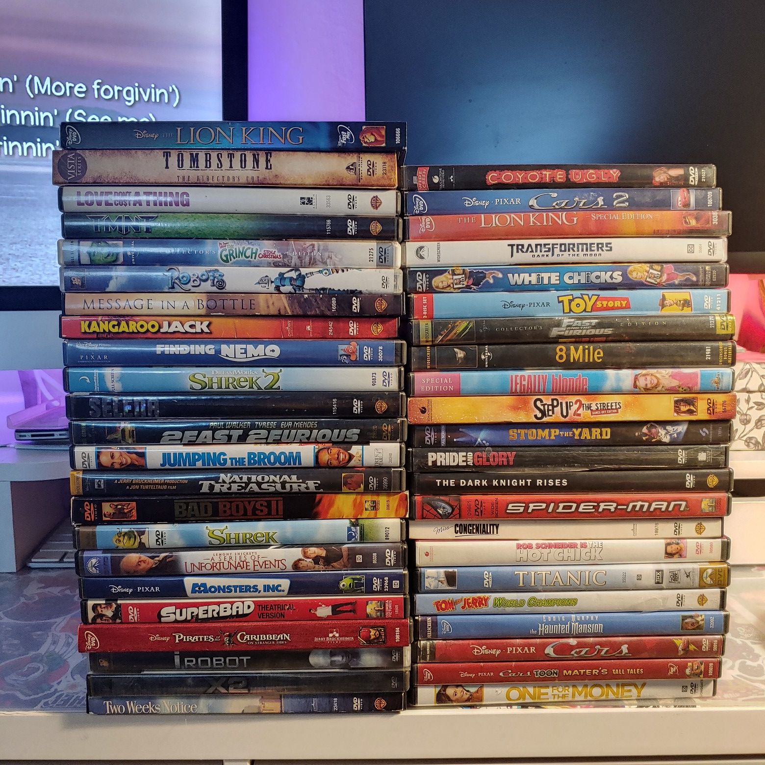45 DVD Movie Lot **Moving Sale** Lion King New Bad Boys Transformers Shrek and more