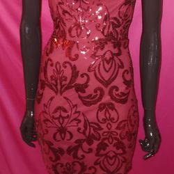 Red Sequins Dress