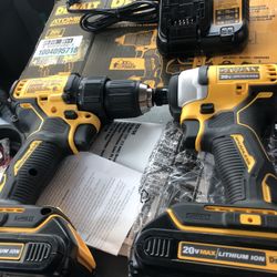 set De Walt Impact And Drill Brand New 