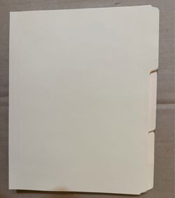 25 New Letter Size File Folders - Heavy Duty, Manila, 3 Tabs Design