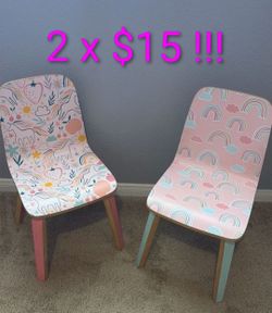 Set of 2 Kids Printed Chairs