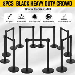 NEW FOUR OR EIGHT PIECE BLACK CROWD CONTROLLERS